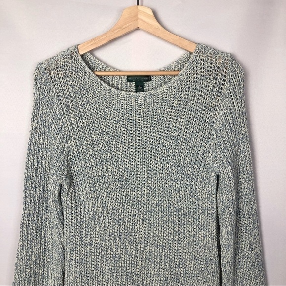 Ralph Lauren Lauren Jeans Company Blue Knit Pullover Sweater L - Picture 3 of 7